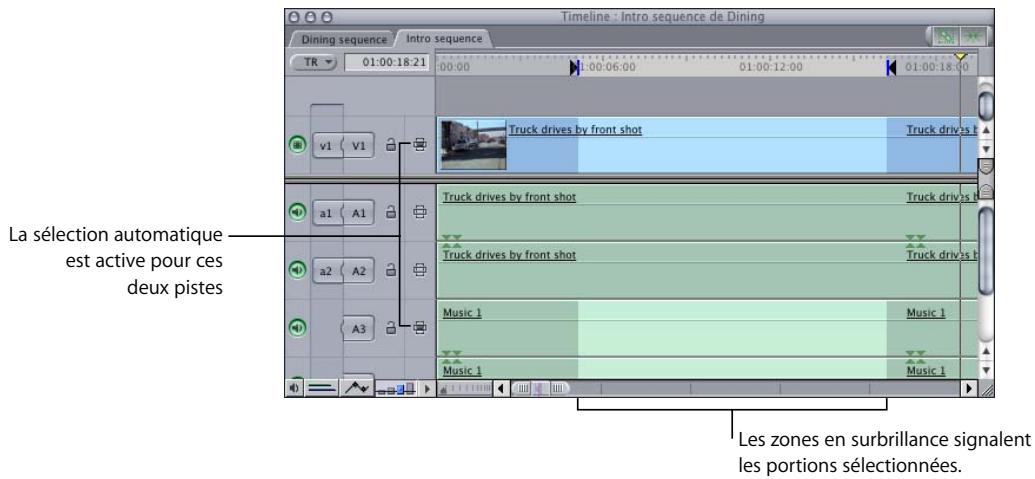 APPLE FINAL CUT PRO 6 - Identification des sélections dans la Timeline - 2