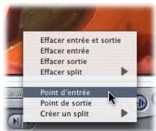 APPLE FINAL CUT PRO 6 - Pour définir le point d'entrée ou de sortie d'un plan dans le Visualiseur : - 2