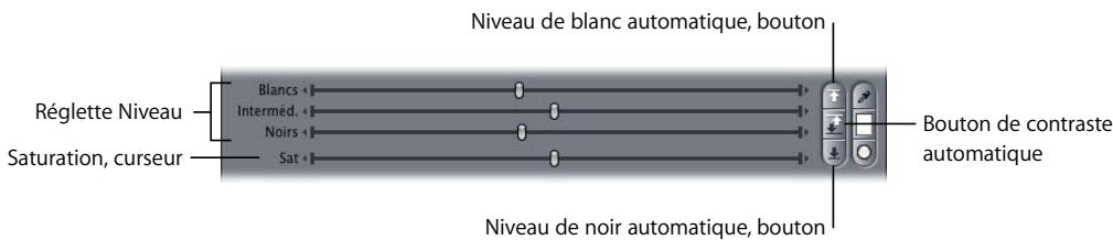 APPLE FINAL CUT PRO 6 - Contrôles Niveau auto et Contraste du filtre d'étalonnage - 1