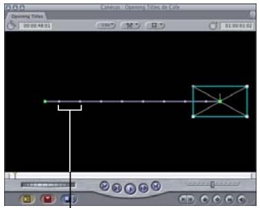 APPLE FINAL CUT PRO 6 - Contrôle de la vitesse sur un chemin d'animation - 2