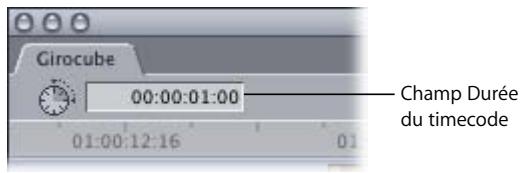 APPLE FINAL CUT PRO 6 - Champ Durée de timecode - 1