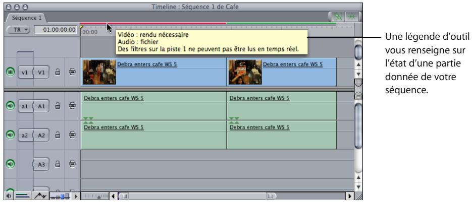 APPLE FINAL CUT PRO 6 - À propos des bulles d'aide de la barre d'état de rendu - 1