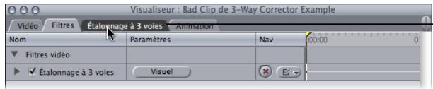 APPLE FINAL CUT PRO 6 - Exemple : utilisation du filtre « Étalonnage à 3 voies » - 2