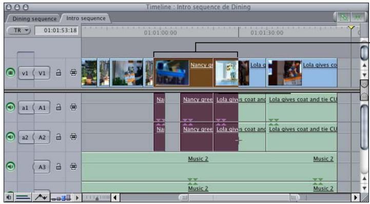 APPLE FINAL CUT PRO 6 - Pour sélectionner une portion d'un plan : - 2