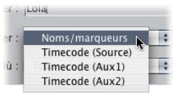 APPLE FINAL CUT PRO 6 - Pour rechercher des noms de plan, des noms de marqueur, des commentaires de marqueur ou des valeurs de timecode dans une séquence : - 2