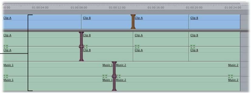 APPLE FINAL CUT PRO 6 - Sélection de plusieurs points de montage - 2