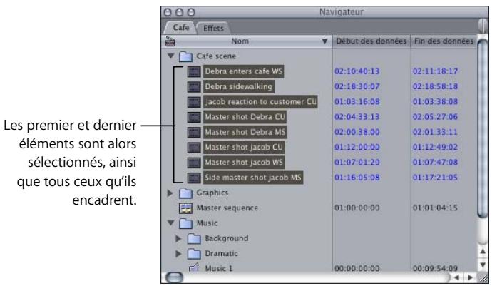 APPLE FINAL CUT PRO 6 - Sélection d'éléments dans le Navigateur - 2