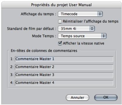 APPLE FINAL CUT PRO 6 - Affichage du nombre d'images sur le film - 1