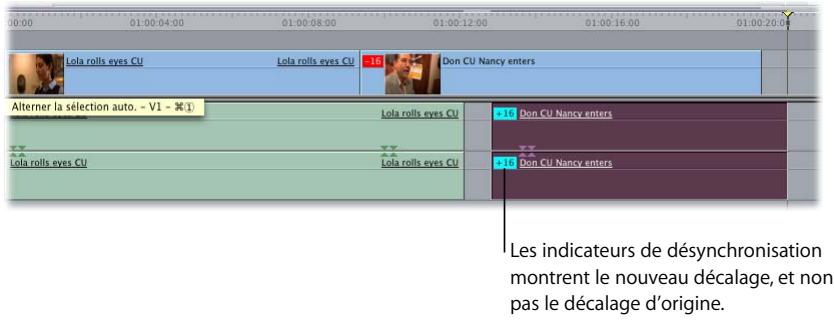 APPLE FINAL CUT PRO 6 - Choisissez Marquer en synchro dans le menu Modifier. - 2