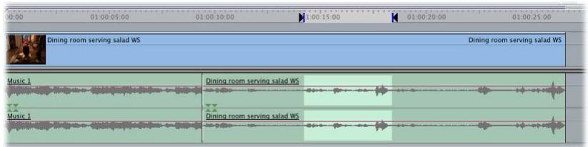 APPLE FINAL CUT PRO 6 - Exemple : remplacement de données audio parasites par des bruits d'ambiance - 5