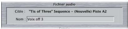 APPLE FINAL CUT PRO 6 - Zone réservée au fichier audio - 1