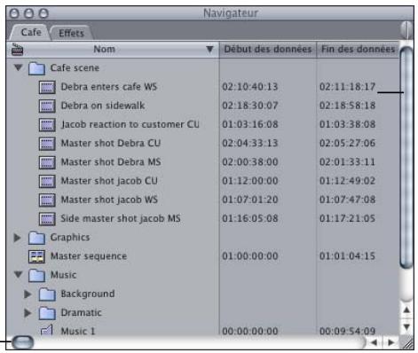 APPLE FINAL CUT PRO 6 - Utilisation des colonnes dans le Navigateur - 1