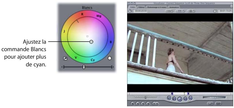 APPLE FINAL CUT PRO 6 - Exemple : harmonisation des couleurs d'une séquence de trois plans - 3