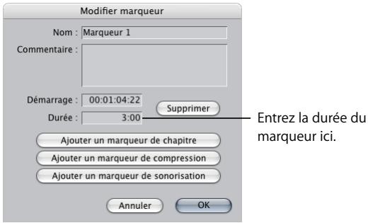 APPLE FINAL CUT PRO 6 - Extension de la durée d'un marqueur - 2