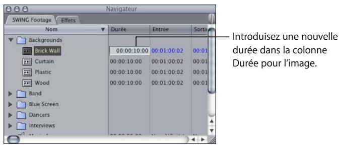 APPLE FINAL CUT PRO 6 - Modification de la durée par défaut d'images fixes : - 1