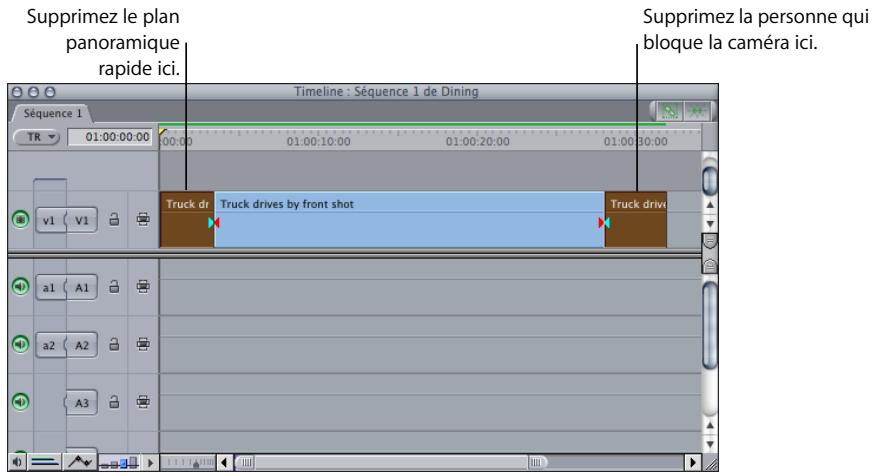 APPLE FINAL CUT PRO 6 - Réglage des points d'entrée et de sortie pour améliorer le rendu SmoothCam - 1