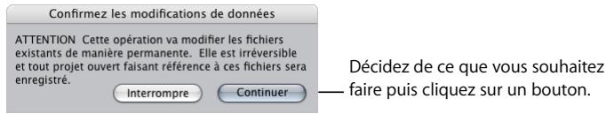 APPLE FINAL CUT PRO 6 - Pour utiliser le Gestionnaire de données : - 4