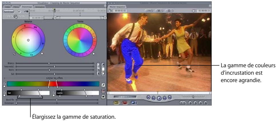 APPLE FINAL CUT PRO 6 - Exemple : utilisation des contrôles Limiter les effets pour modifier une couleur spécifique - 8
