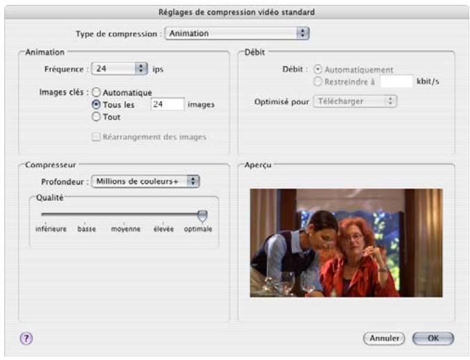 APPLE FINAL CUT PRO 6 - Réglages de compression vidéo standard - 1