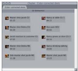 APPLE FINAL CUT PRO 6 - Sélection de présentations dans le Navigateur - 2