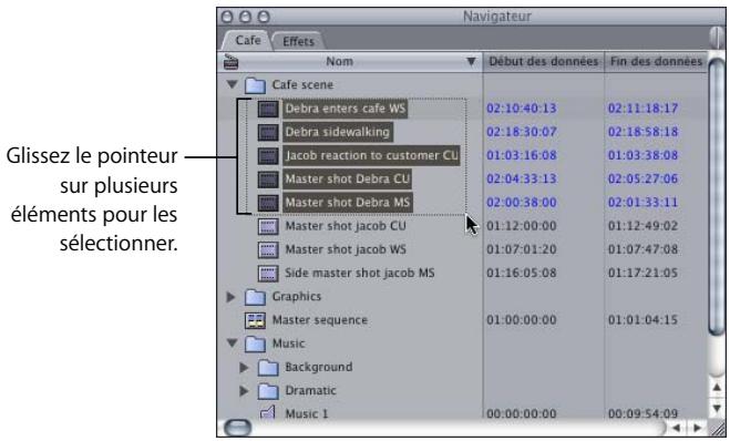 APPLE FINAL CUT PRO 6 - Sélection d'éléments dans le Navigateur - 3