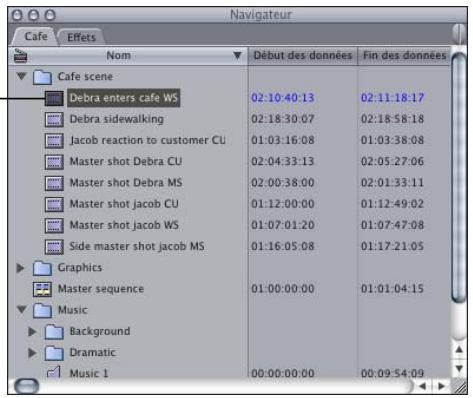 APPLE FINAL CUT PRO 6 - Sélection d'éléments dans le Navigateur - 1