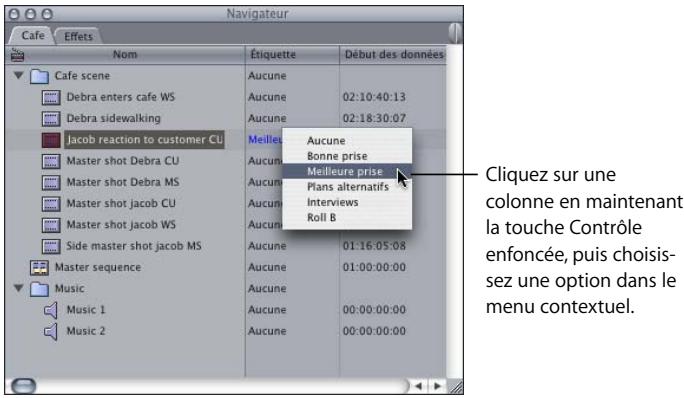 APPLE FINAL CUT PRO 6 - Modification de propriétés de plans dans le Navigateur - 2