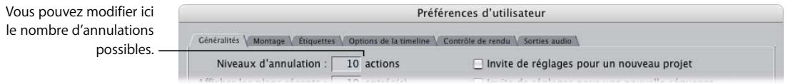 APPLE FINAL CUT PRO 6 - Annulation et rétablissement d'opérations - 1