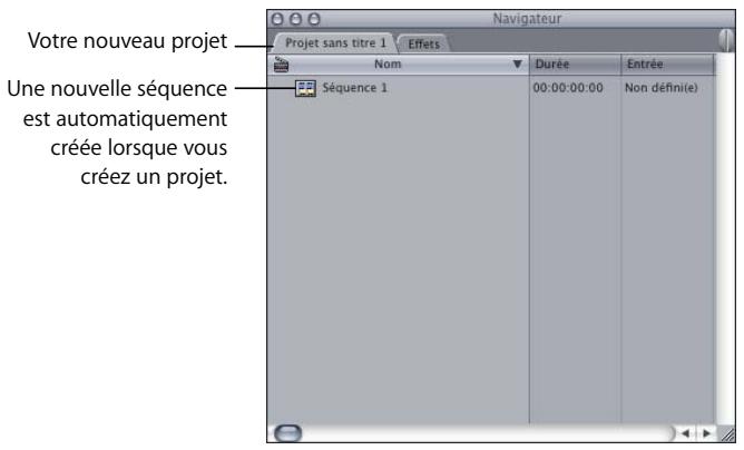 APPLE FINAL CUT PRO 6 - Pour créer un nouveau projet : - 1