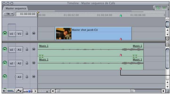 APPLE FINAL CUT PRO 6 - Alignement d'éléments dans la Timeline grâce à leurs marqueurs - 2