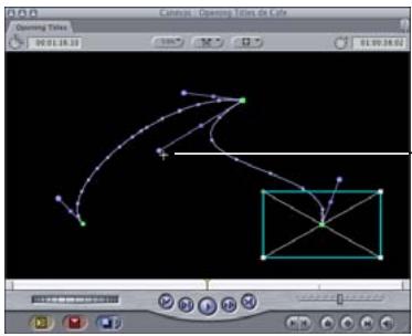 APPLE FINAL CUT PRO 6 - Pour ajuster les courbes dans un chemin d'animation : - 3