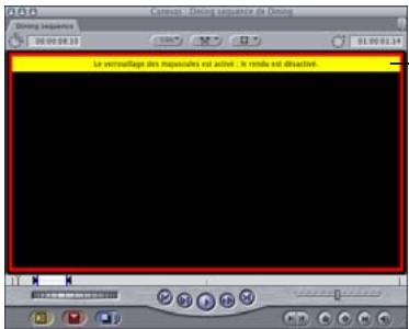 APPLE FINAL CUT PRO 6 - Pour désactiver temporairement l'application du rendu : - 1