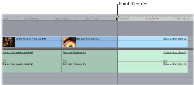 APPLE FINAL CUT PRO 6 - Si vous définissez le point d'entrée ou de sortie de la séquence - 1