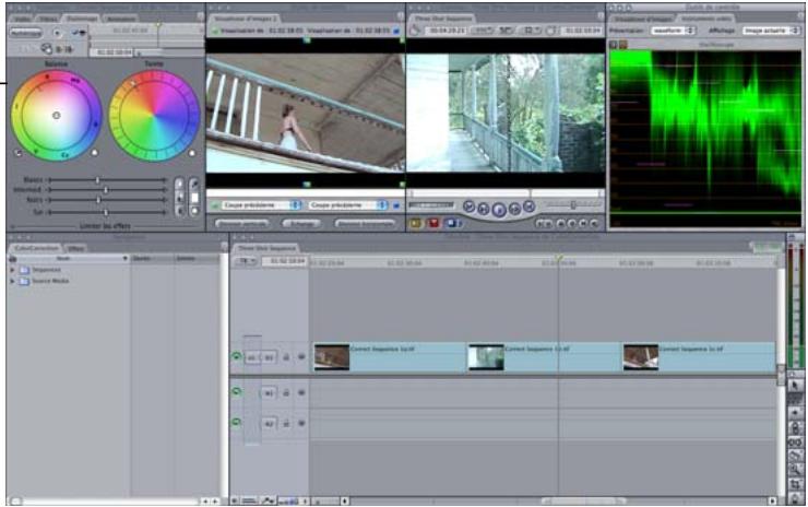 APPLE FINAL CUT PRO 6 - Exemple : harmonisation des couleurs d'une séquence de trois plans - 7