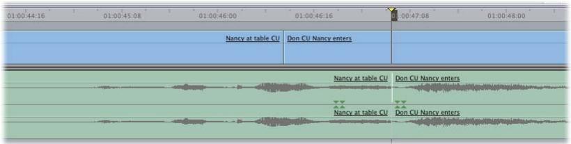 APPLE FINAL CUT PRO 6 - Exemple : résolution de problèmes de montages audio délicats dans la Timeline - 3