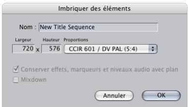 APPLE FINAL CUT PRO 6 - Conversion d'une série de plans en séquence imbriquée - 2
