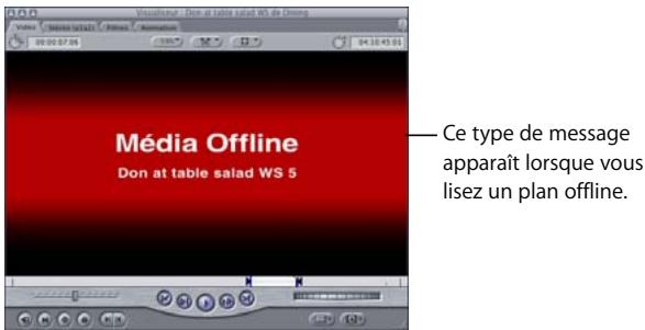 APPLE FINAL CUT PRO 6 - Rupture de la connexion entre les plans et les fichiers de données - 1