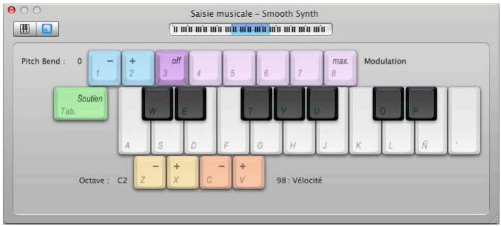 APPLE GARAGEBAND - Pour afficher la fenêtre saisie musicale : - 1