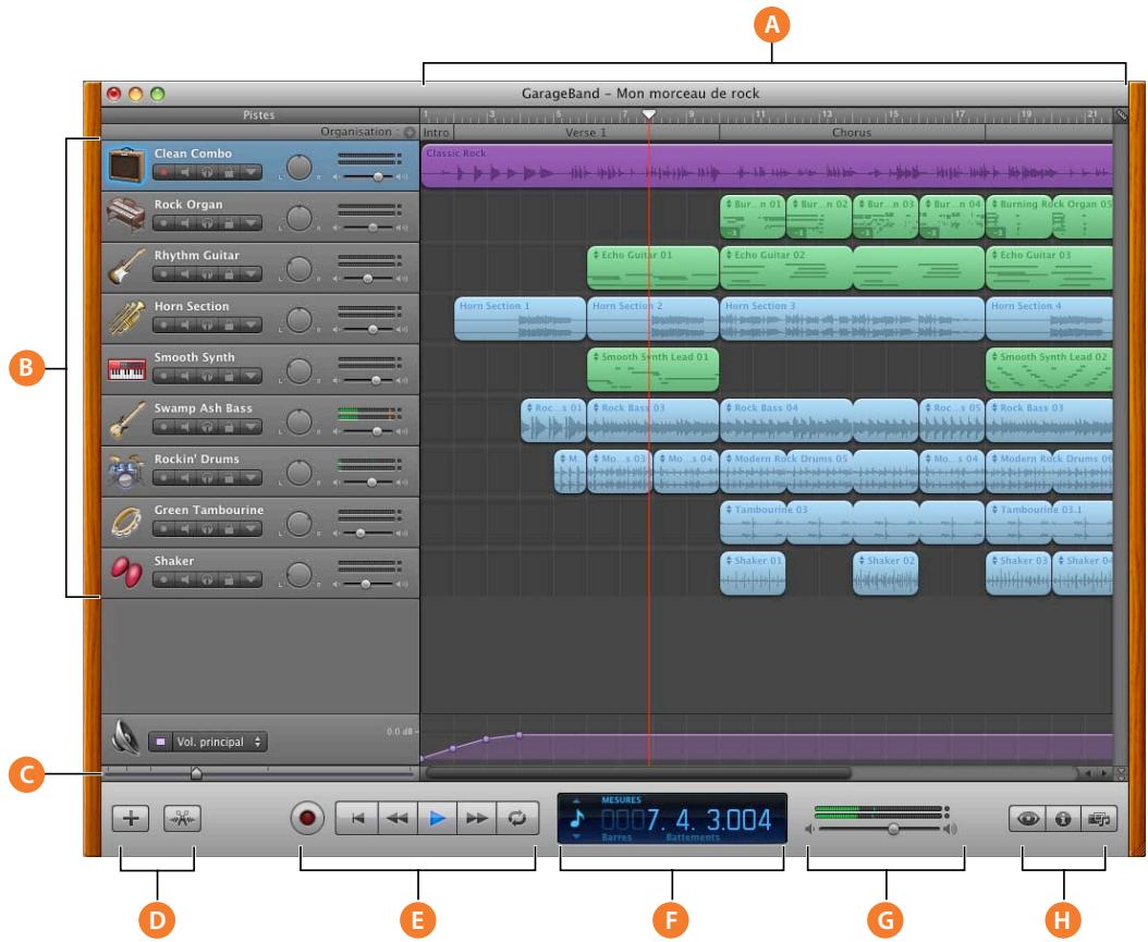 APPLE GARAGEBAND - Fenêtre garageband - 1