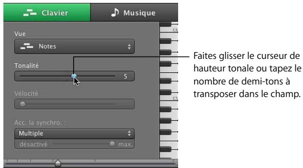 APPLE GARAGEBAND - Transposition de séquences - 1