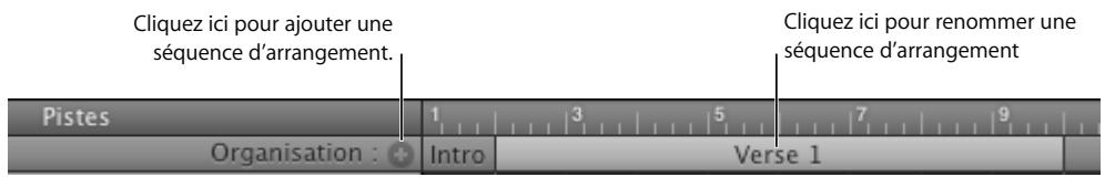 APPLE GARAGEBAND - Pour ajouter une série d'arrangement : - 1