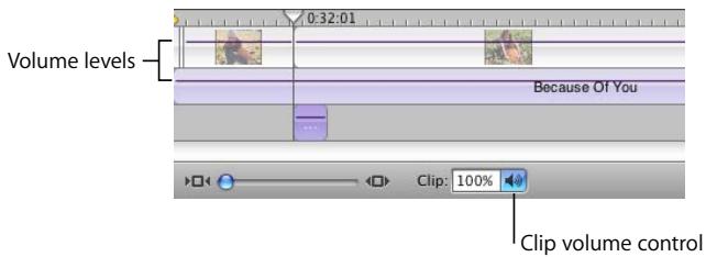 APPLE IMOVIE HD 6 - Adjusting the Volume of Audio Clips - 1