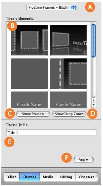 APPLE IMOVIE HD 6 - Themes Pane - 1