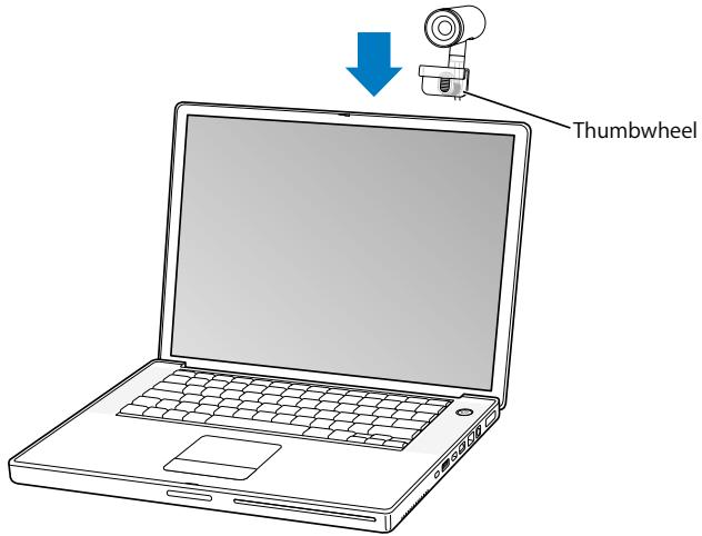 APPLE ISIGHT - To mount iSight on a PowerBook or iBook: - 1