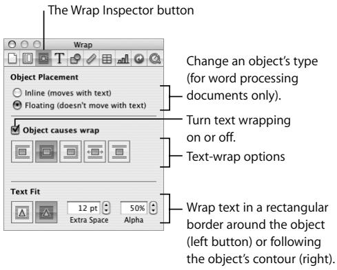 APPLE IWORK 08 - To change text-wrap options: - 2