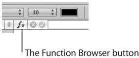 APPLE IWORK 08 - To add a function using the Function Browser: - 1
