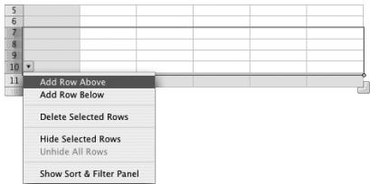 APPLE IWORK 08 - To change the columns and rows: - 2