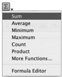 APPLE IWORK 08 - To add a quick formula: - 1
