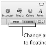 APPLE IWORK 08 - To add an inline object: - 2