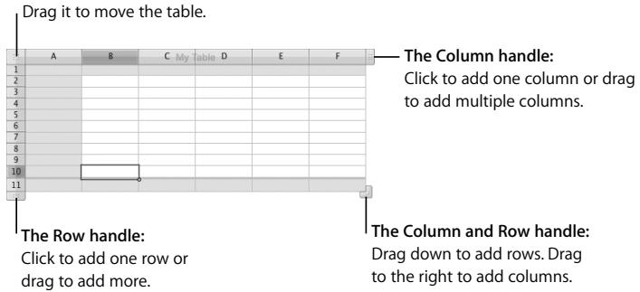 APPLE IWORK 08 - To change the columns and rows: - 1